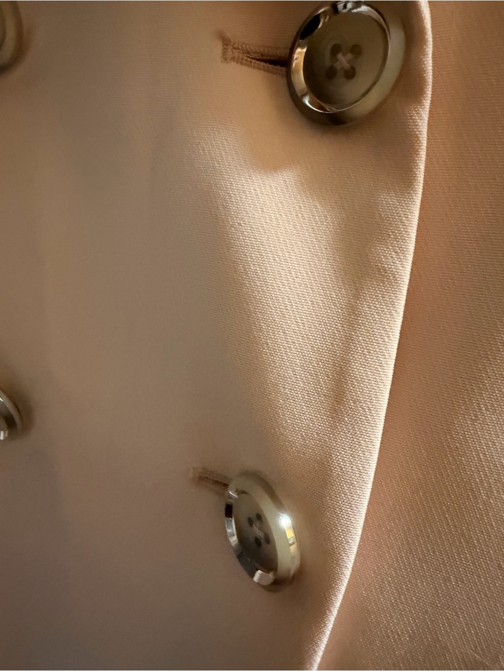 White House Black Market Peach Blush Coat with Chain Detail - Picture 7 of 7